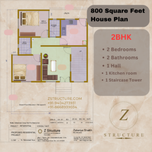 800 square feet house plan